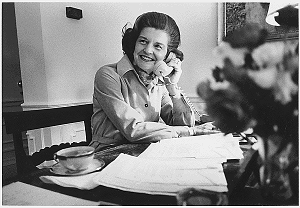 From her office desk in her sitting room, Mrs. Ford worked on a wide range of political and social advocacy issues, but when she used the White House phone to lobby for ERA, conservative anti-ERA women registered protests. FPL