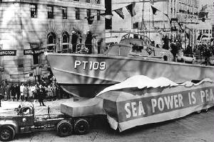 PT 109 float in 1961 Inaugural Parade