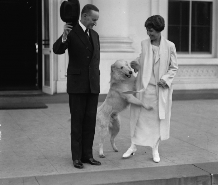 President Coolidge defers to his dog, letting Rob dance with his wife.
