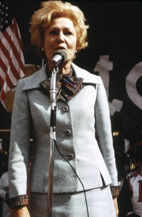 31. An advocate of the Equal Rights Amendment, Mrs. Nixon speaks at a women's rally, 1972.