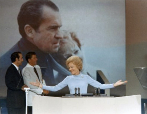 33. Pat Nixon was the second First Lady to address a national presidential convention, 1972.
