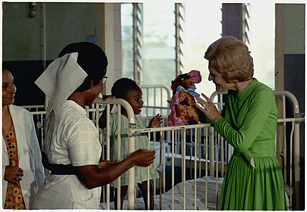 69. Mrs. Nixon in a Ghana hospital on January 6, 1972.