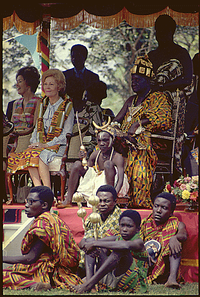 71. Watching a ceremony in Ghana, January 6, 1972.