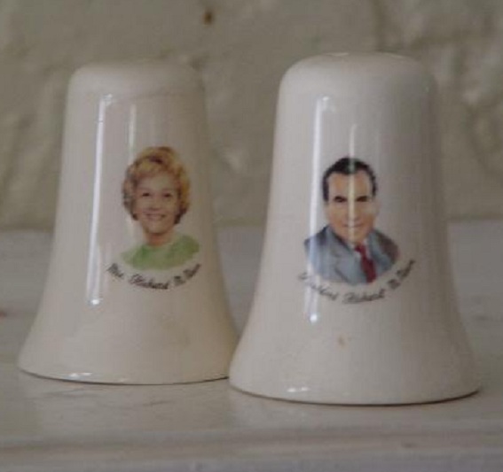 84. Pat and Dick Nixon salt-and-pepper shakers.