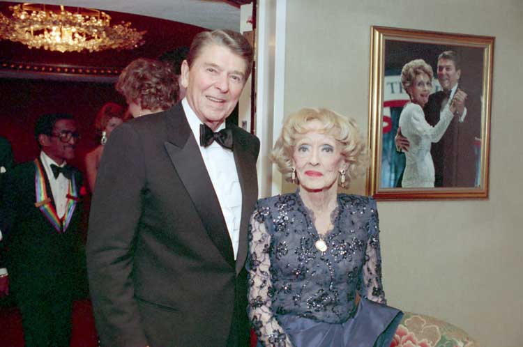 Ronald Reagan and Bette Davis.