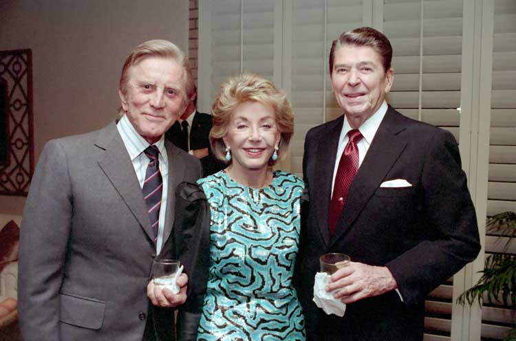 Kirk and Anne Douglas with President Reagan.