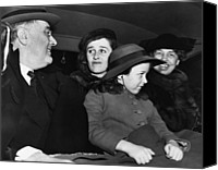 FDR and Eleanor with a granddaughter and daughter-in-law on the way to Christmas Day service.