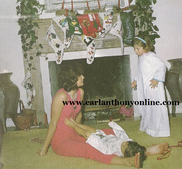 Jackie Kennedy plays iwth her nephew and listens to her daughter after the pageant.