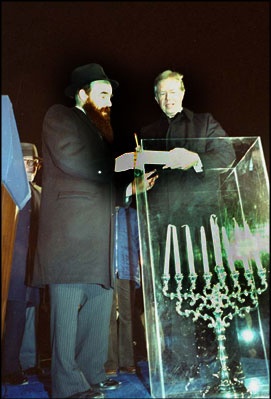 Jimmy Carter was the first President to join a Hannukah holiday ceremony, in Lafayette Square.