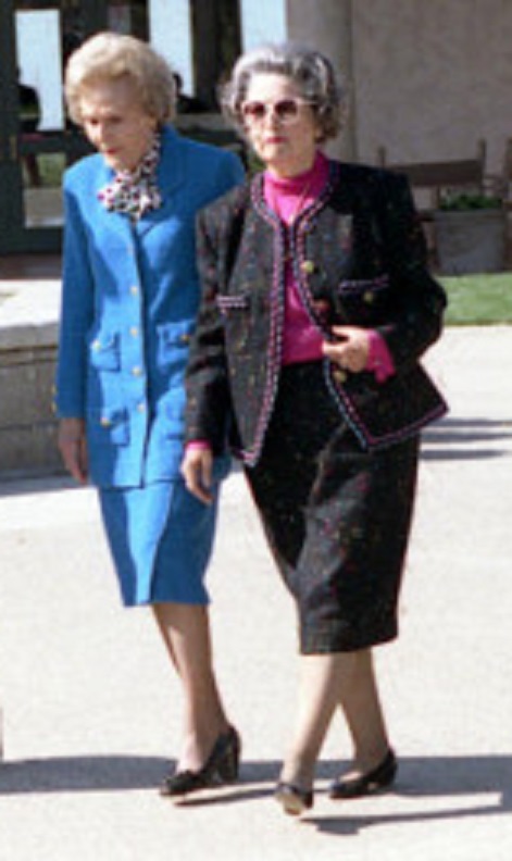 Lady Bird Johnson and Pat Nixon, friends for forty-four years, the last time they saw one another in 1991.