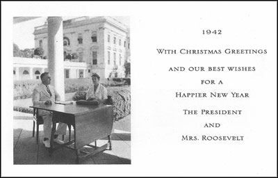 The 1942 Franklin and Eleanor Roosevelt card.