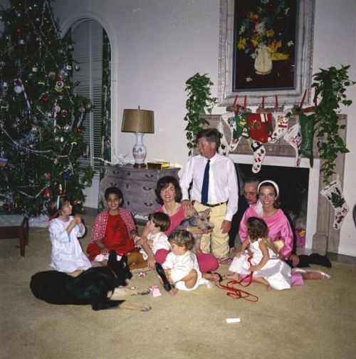 The Kennedy and Radzwill families, Christmas Eve 1962.