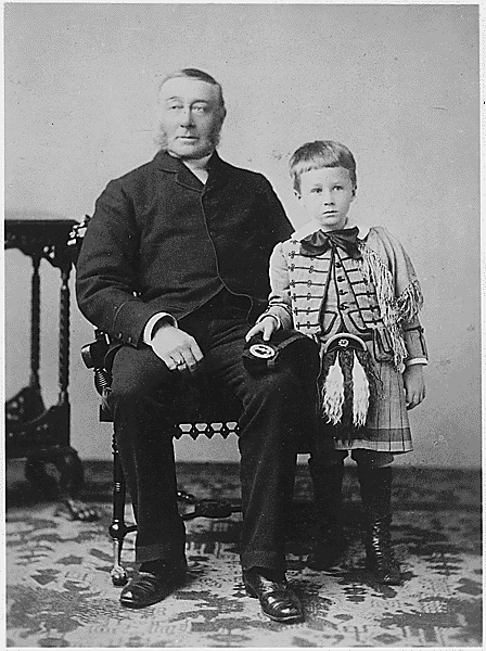 A portrait taken of James Roosevelt and his son Franklin in Washington, D.C. in 1887.