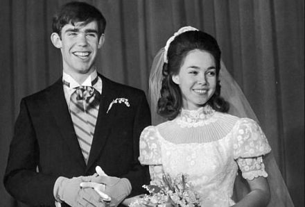David Eisenhower and Julie Nixon wed in 1968.