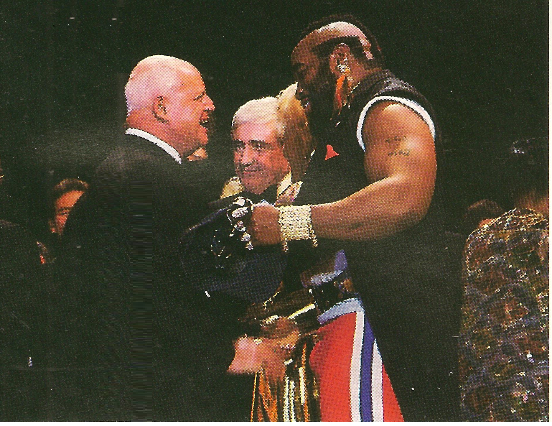 Don Rickles, Merv Griffin and Mr. T at the 1985 Inaugural Gala.