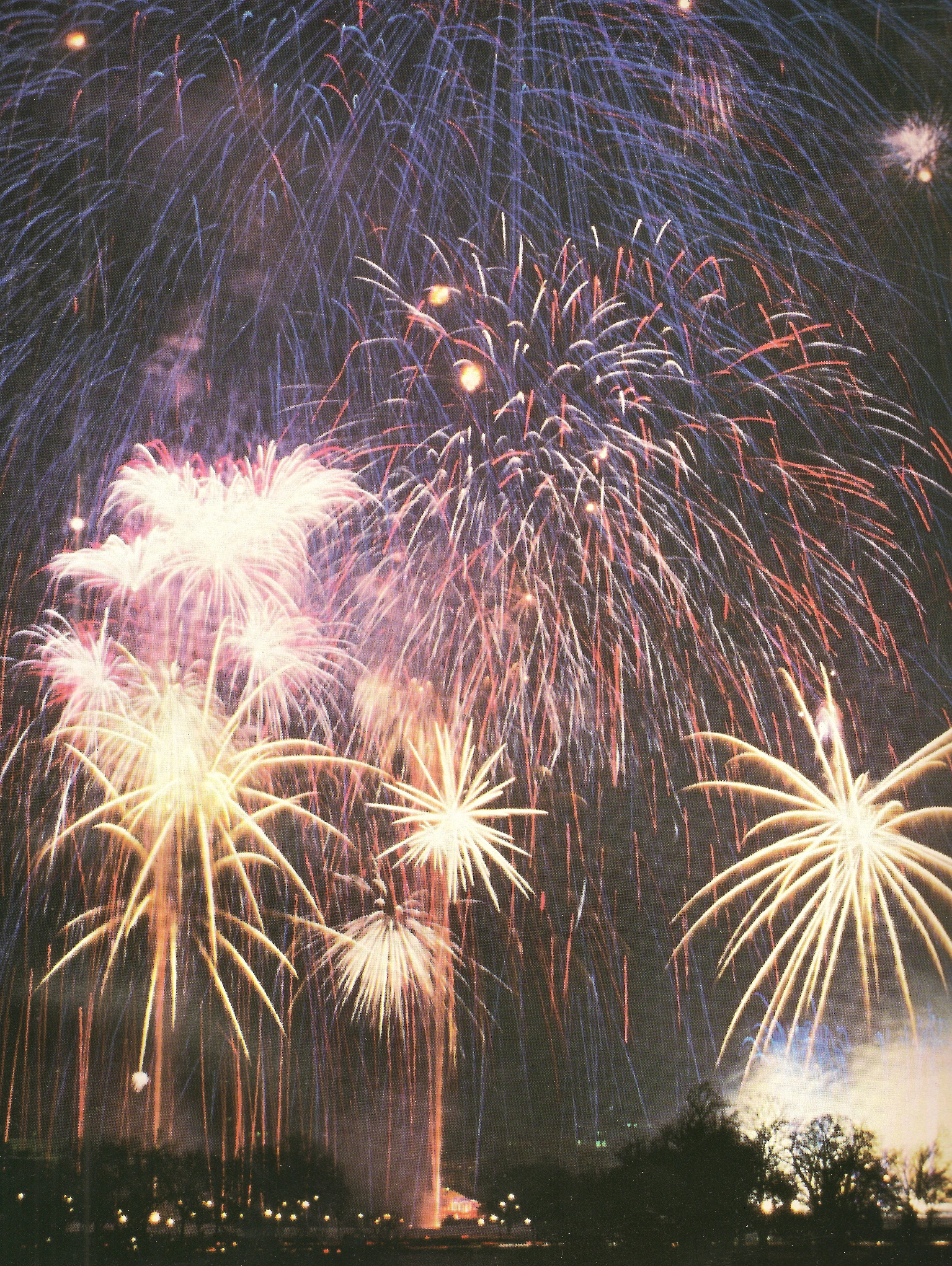 Extravagent firework displays marked Reagan's second Inaugural.