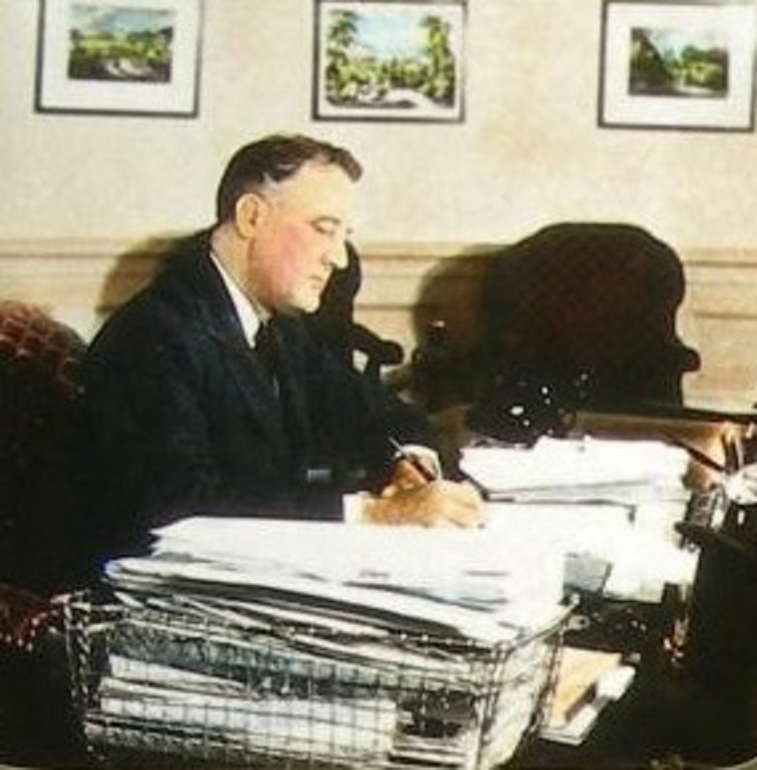 FDR at work as President.