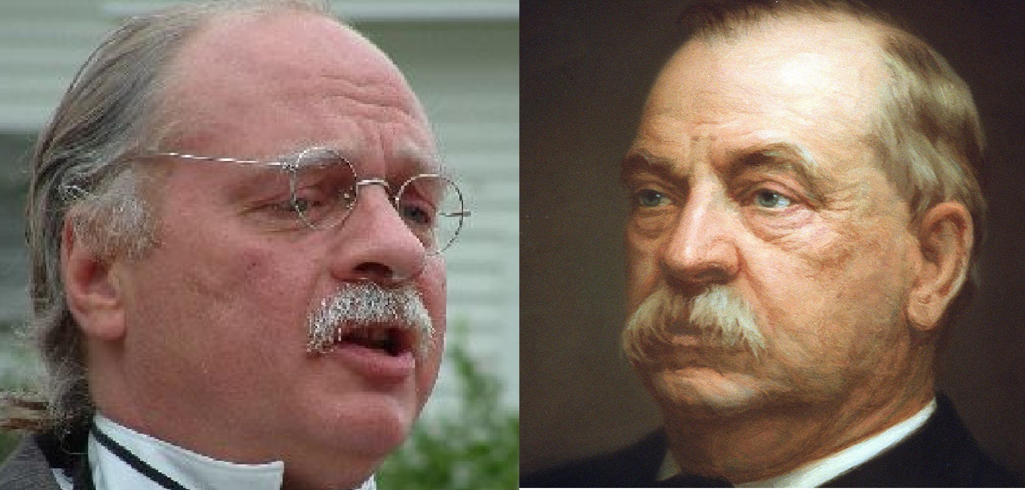 Grandson and President George Cleveland impersonating his grandfather President Grover Cleveland.