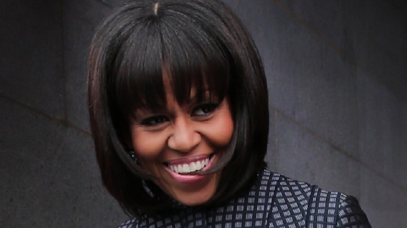 Michelle Obama's newly famous Bangs. (beyondblackandwhite.com)