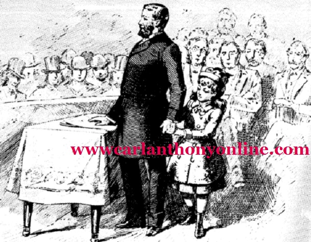 Nellie Grant ran up to hold her father's hand as he delivered his 1869 Inaugural Address.