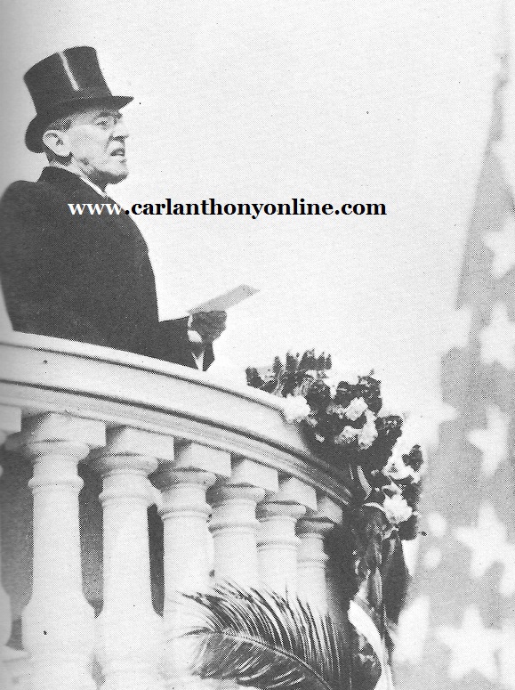 President Wilson delivers is second Inaugural Address.