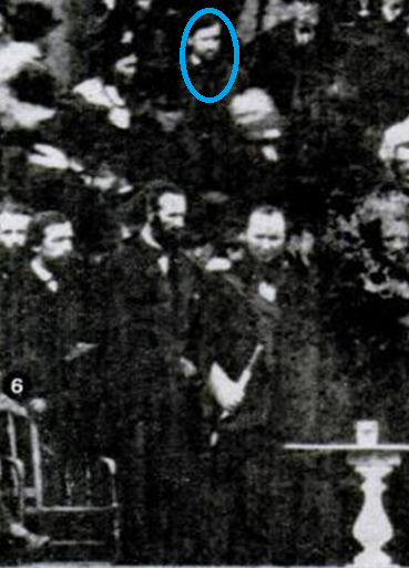 Tad Lincoln is the first presidential child identifiably in attendance at his father's inauguration, in 1865.