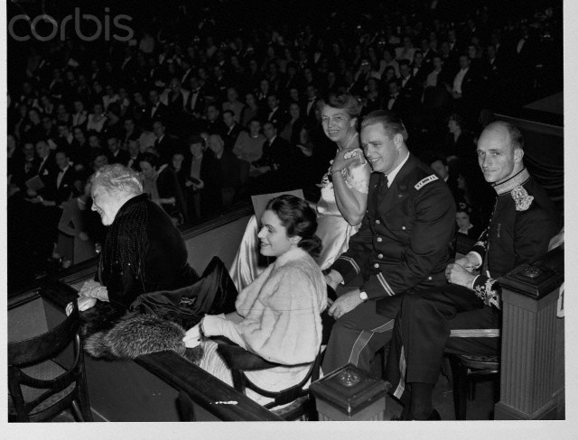 President Roosevelt's mother Sara, wife Eleanor, sons James and Ellioot and daughter-in-law Rith at the very first Inaugural Gala. Inaugural Gala