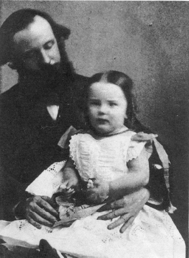 Edith Carow with her father.