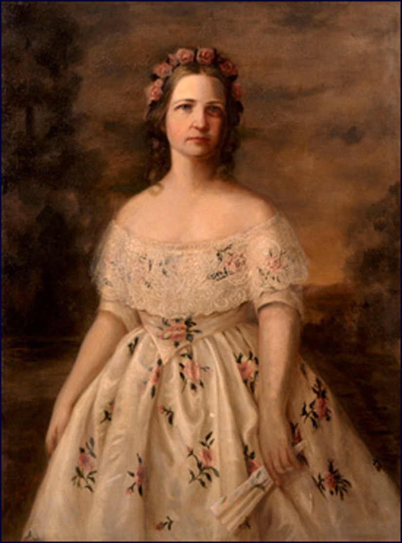 Mary Lincoln's portrait painted by her niece and biogapher Katherne Helm.
