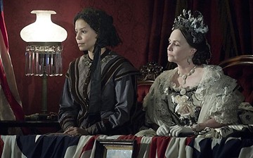Mrs. Keckley and Mrs. Lincoln as depicted in the 2012 film Lincoln by Gloria Reuben and Sally Field, respectively.