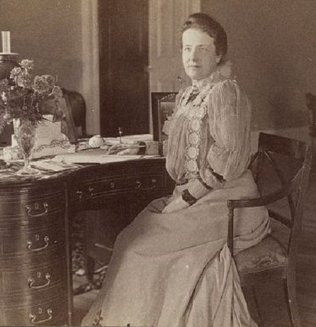 Edith Roosevelt from her command post, her desk in the White House private quarters.