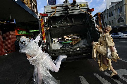 Post-Mardi Gras cleanup need not be all that dull (this is in Australia).