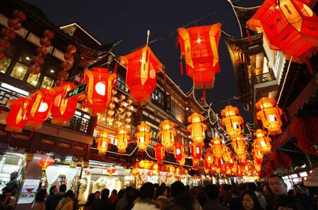 The Chinese Lantern Festival marking the end of the Spring Festival.