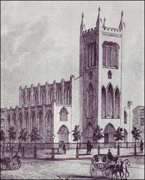 New York City's Church of the Ascension where the President eloped with Julia Gardiner in June of 1844.