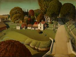 Grant Wood's idealized depiction of Hoover's birthplace.