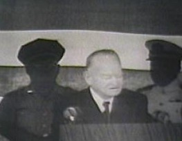 Thirty years after his re-election defeat Herbert Hoover speaks at his library dedication in 1962; he died two years later.