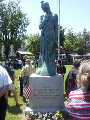 Memorial Day ceremonies in Whitestone, New York were held in the local park where the war memorials are located.