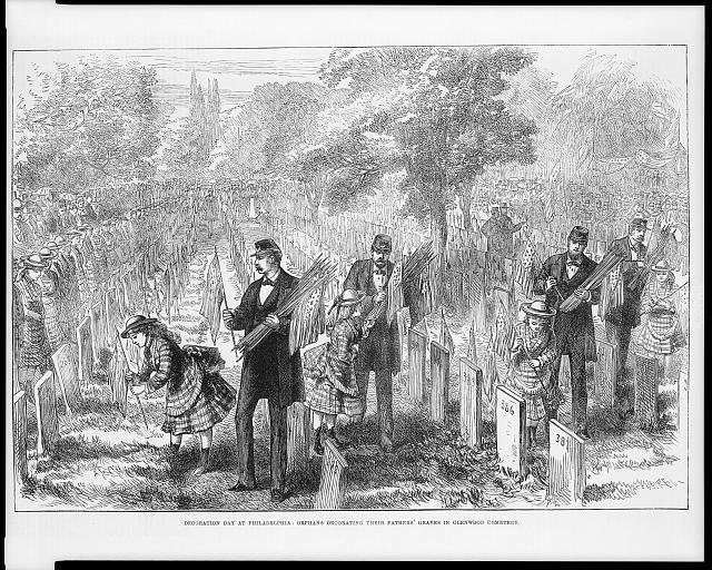Depiction of Decoration Day in the immediate post-Civil War era.