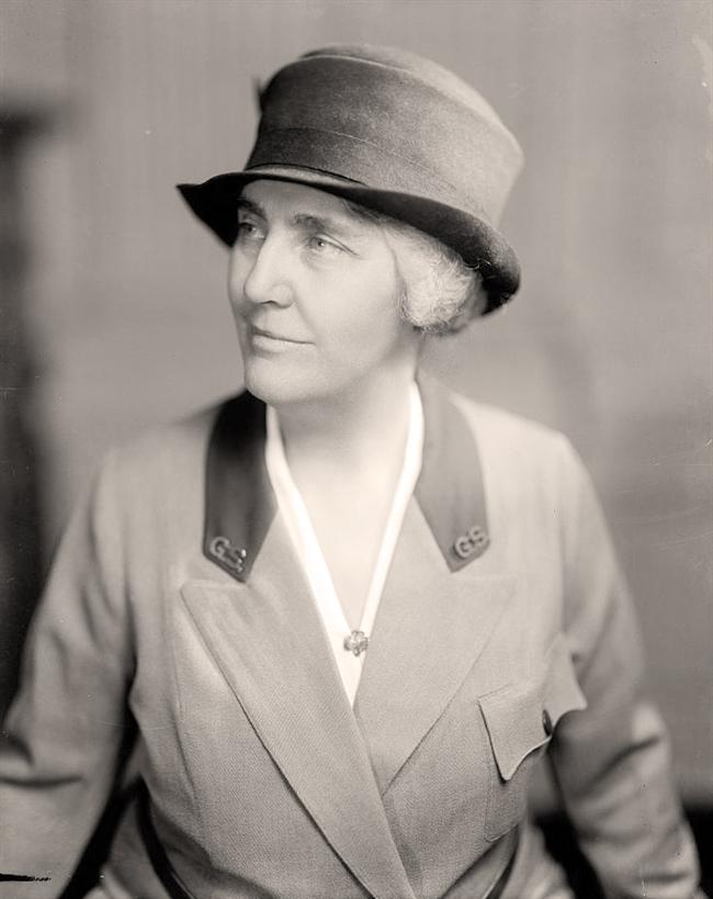 Lou Hoover in her uniform as national president of the Girl Scouts.