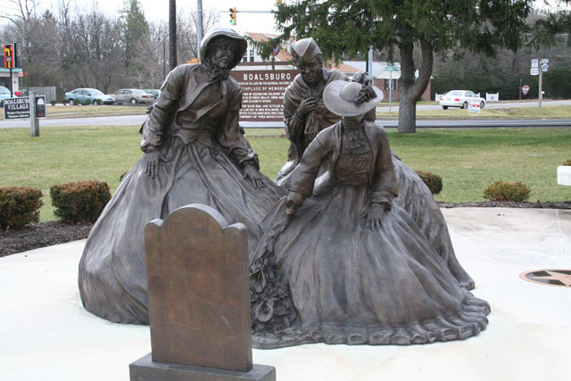 The Boalsburg statue of the three Mothers of Memorial Day claim of the Keystone state.