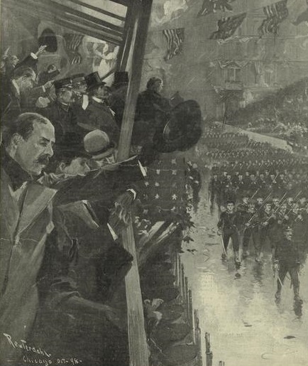McKinley reviewing the 1899 Peace Jubilee Parade in Chicago.