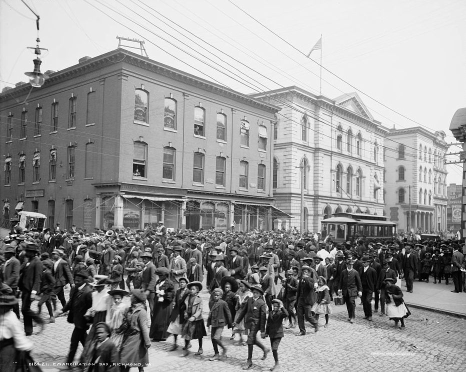 A 1905 Juneteenth parade in Richmond, Virginia.