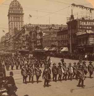 McKinley reviewed a Knights Templar parade in "'Frisco.'"