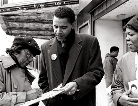 The President during his early days as a community organizer in Chicago.