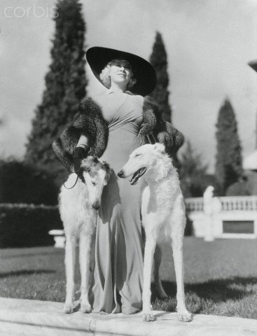 Mae West and Afghans, 1935.