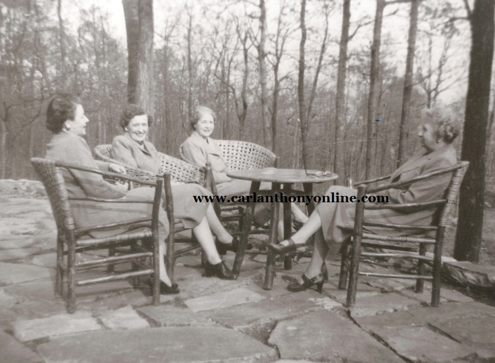 Bess Truman and her bridge club gals at Shanghri-La, sitting a spell. (Truman Library) 