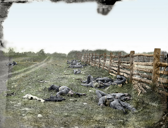 Union Army soldiers killed in battle.