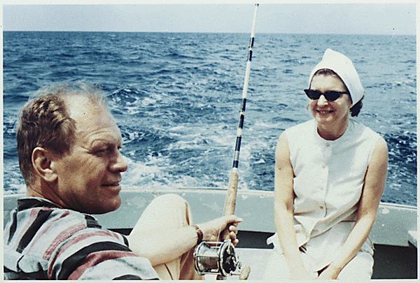 Jerry and Betty Ford fishing during his congressional years.