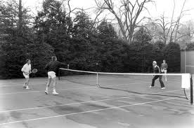 Ford playing tennis at Camp David.