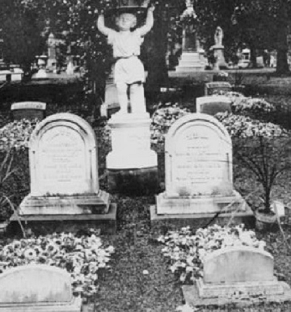 The Canton, Ohio headstones over the graves of "Little Ida" and Katie McKinley, the long-dead daughters of the President and his wife, became a tourist attraction during his presidency.